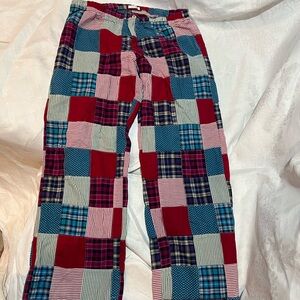 Aerie Patchwork Lounge Pants - Red, Blue, Pink